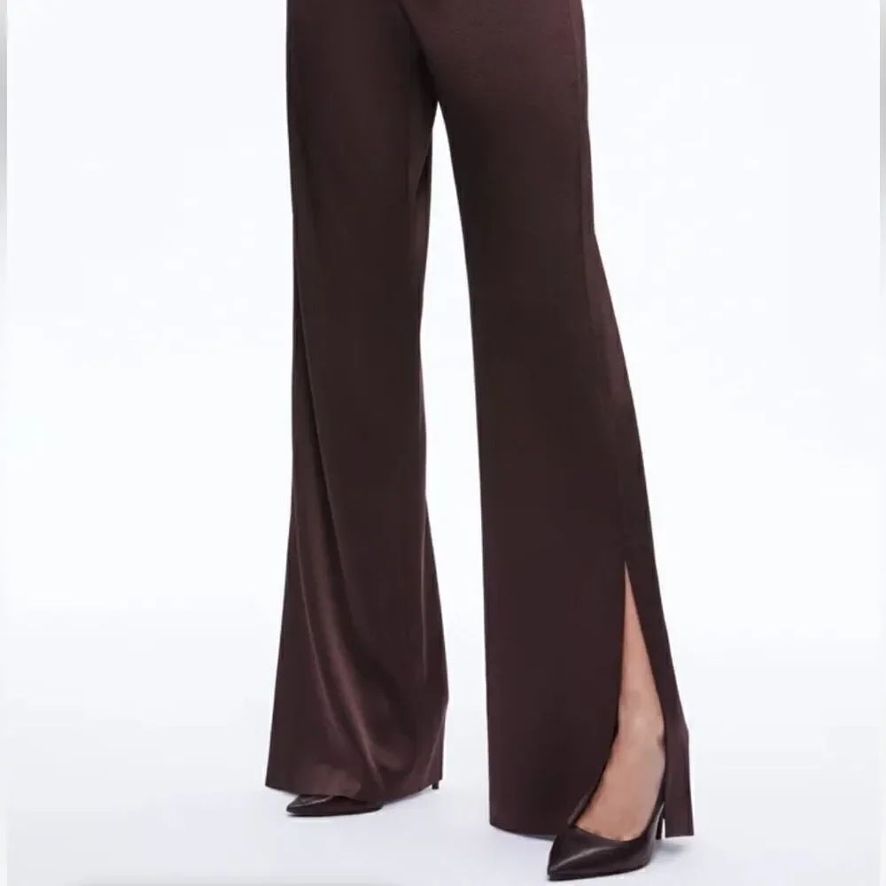 Alice + Olivia Women's JC WIDE LEG SIDE SLIT PANT Pants size 8  $395 - Picture 5 of 8